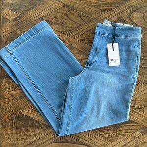 Oat New York Light Wash Flare Jeans